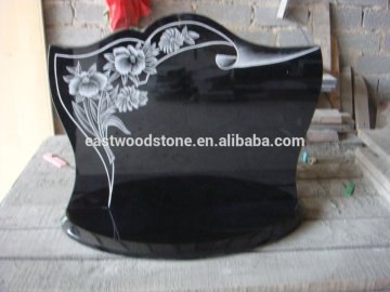 beautiful headstone with rose design