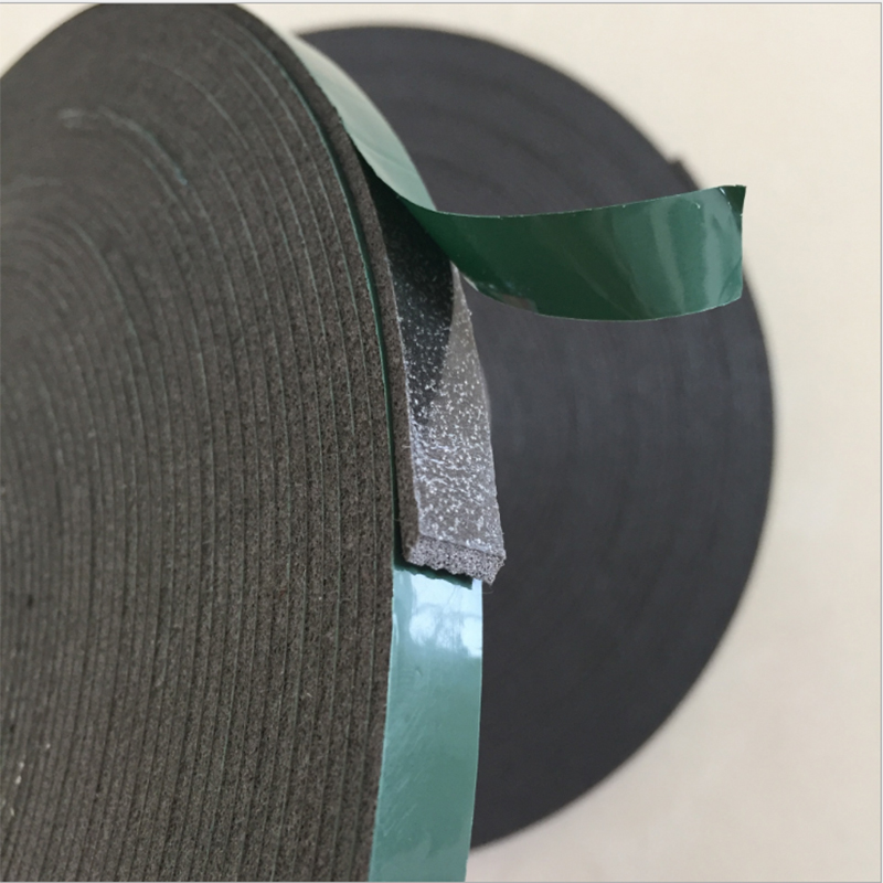 High temperature resistant green film black sponge double sided adhesive tape