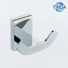 Polished Chrome Square Base Robe and Towel Hook