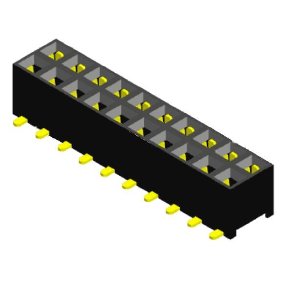 Θηλυκή κεφαλίδα 2,0 mm Πλαϊνό ένθετο SMT Τύπος H4.9