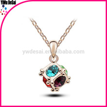 Wholesale women fashion high-grade love rubik cube cubic zircon necklace pendant