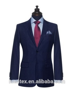 Navy Wide Stripe Suit