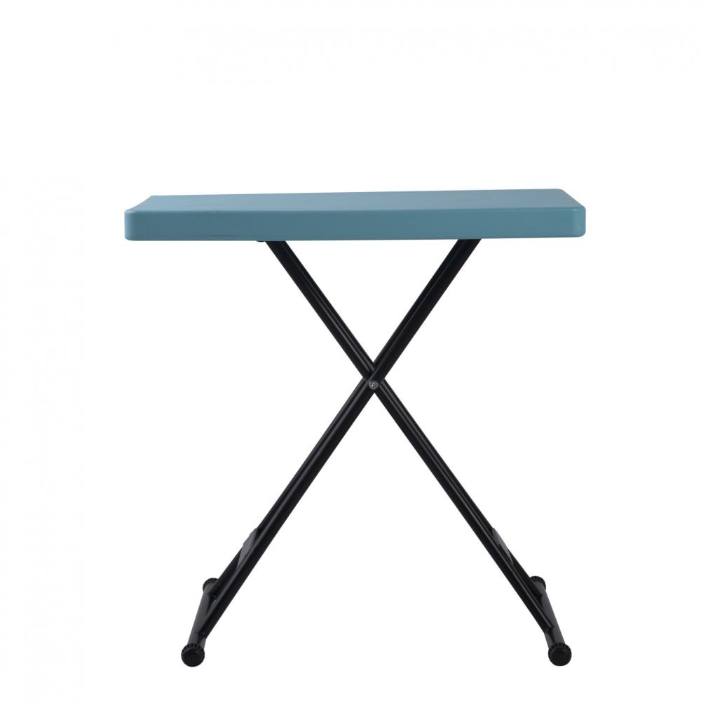 Adjustable height plastic folding tables