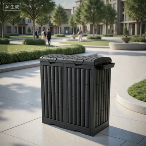 Commercial Capacity Folding Waste Bin For Villa Courtyard Park Use