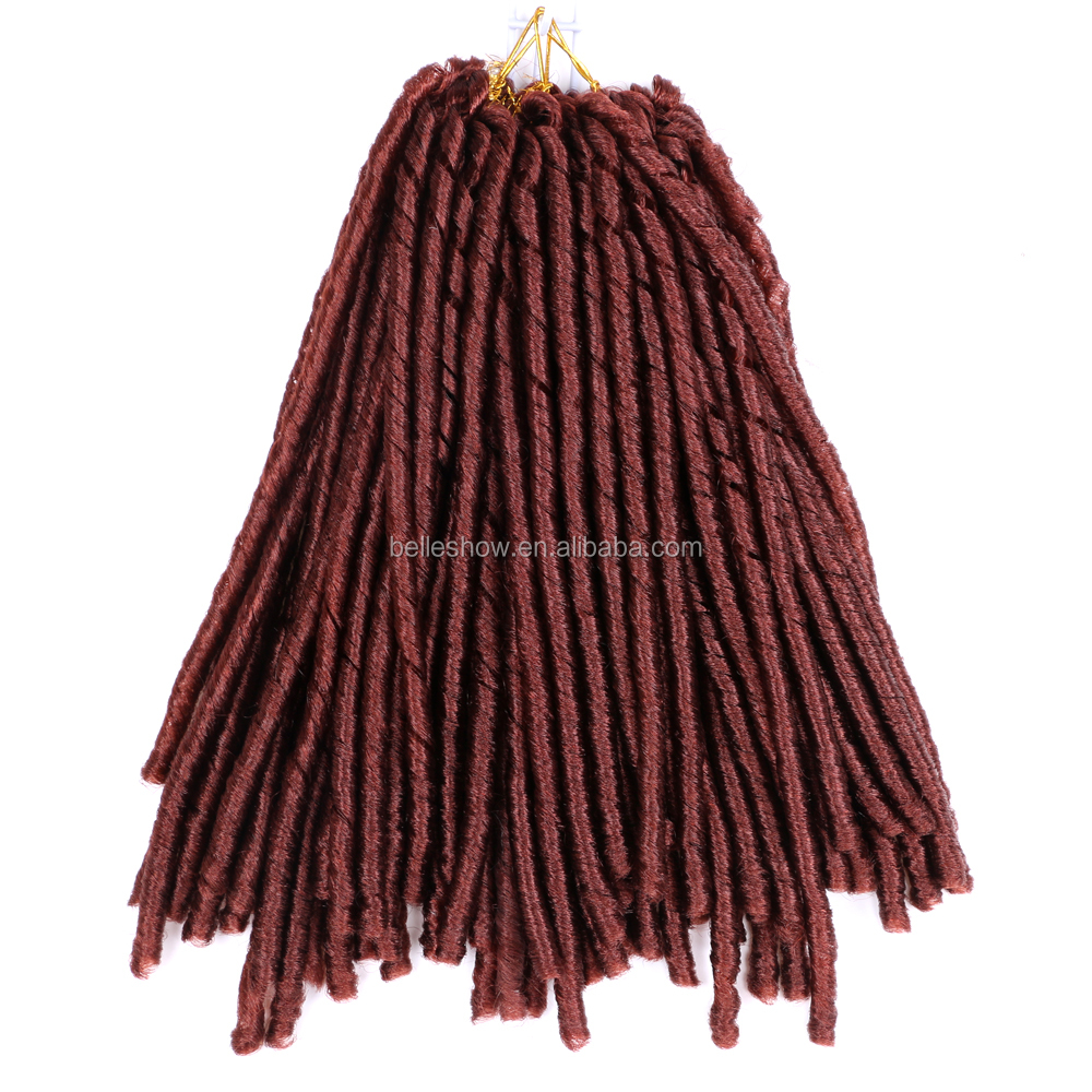Hot sell soft dread hair piece soft dreads blond soft dread braids