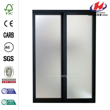 Glass Bronze Finish Aluminum Interior Sliding Door