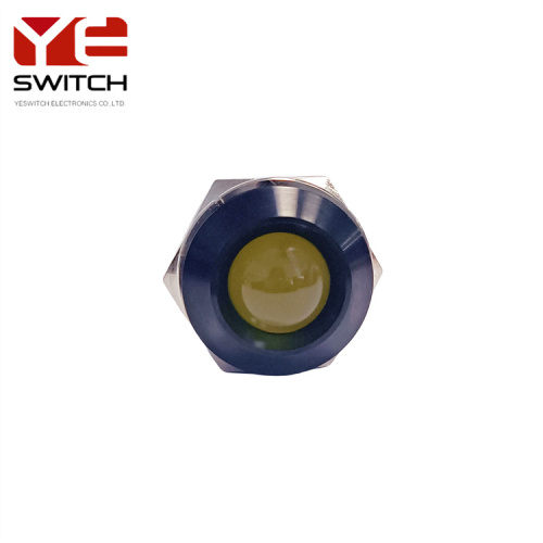Yeswitch 16mm IP67 สัญญาณไฟแสดงตัวบ่งชี้สัญญาณ LED สีเหลือง