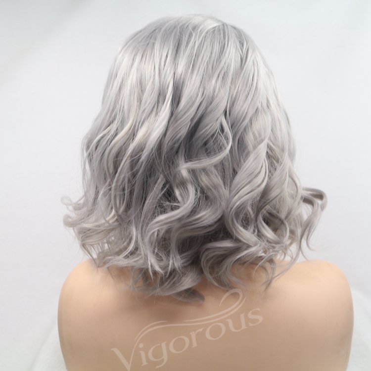 Vigorous mono short bob premium high quality afro kinky curly wholesale black women synthetic hair wigs lace front