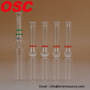 pharmaceutical glass ampoule with breaking