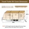 Travel Trailer Heavy Duty rv Covers Waterproof 500D