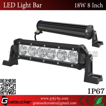 Wholesale 8 Inch 18W Single Row LED Light Bar For Trucks