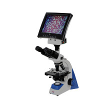 LED Display Binocular Biological Microscope with LCD Screen