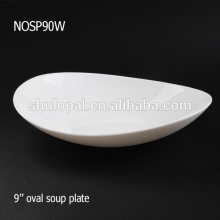 Heat Resistant Opal Glass Dinnerware Opal glass oval Soup Plate
