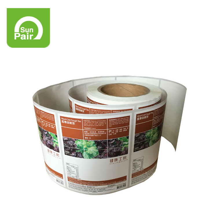 Printing Roll Custom logo printed label adhesive for label sticker printing for glass