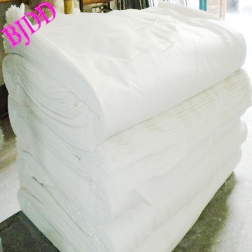 Poly plain weave white fabric