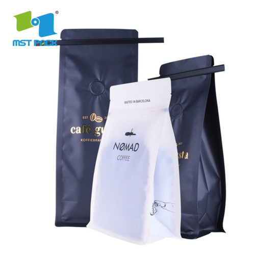 Custom Printed Flat Bottom Foil Coffee Bags