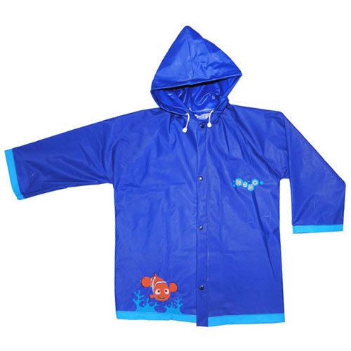 Dark Blue Kids Pvc Rainwear