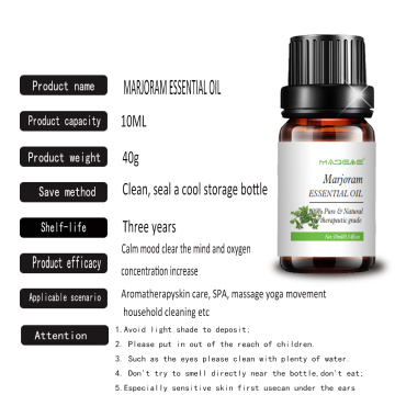 Aceite esencial de Marjoram soluble en agua para presión arterial alta
