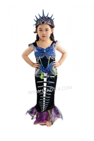Mermaid skeleton girls costumes