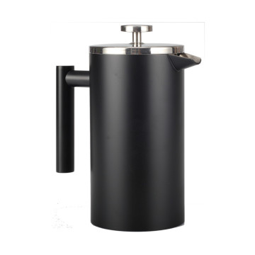 Food Grade Stainless Steel Double Wall BlackFrench Press