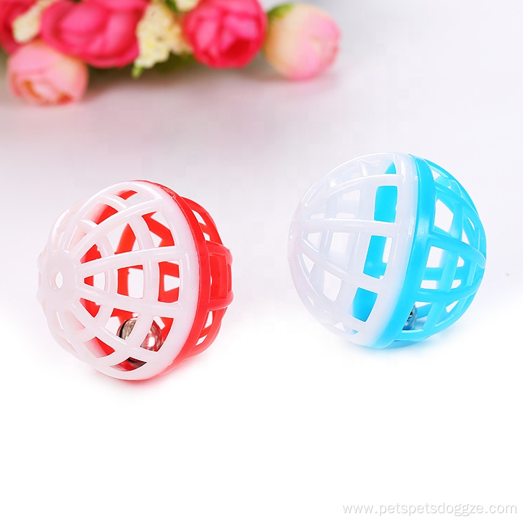 hollow Pinstripe Plastic Bell ball cat toys