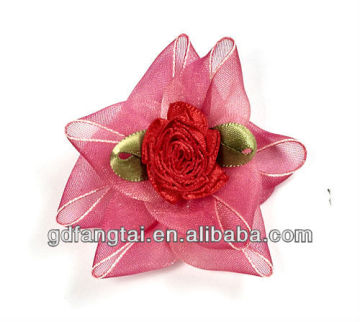 pink organza ribbon rosette bow for packing