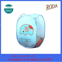 polyester fabric mesh handy folding mesh laundry basket with handle