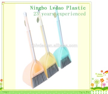 OEM plastic dustpan with long handle and design broom and dustpan