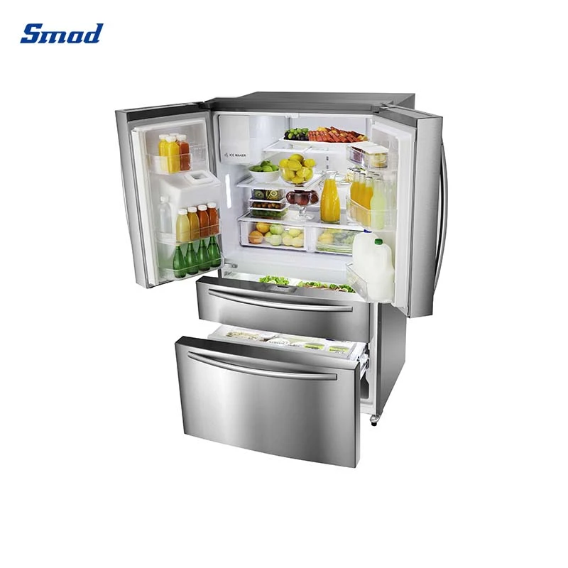 Smad 516L Stainless Steel French Door Refrigerator with Water Dispenser