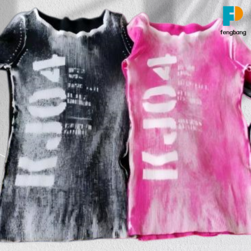 Tie Dye Textured Shirt Featuring Penetration Technique