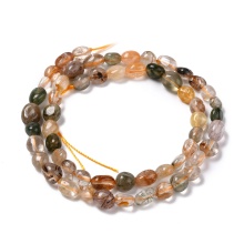 Pandahall's Collection: Natural Rutilated Quartz Beads Strands with 5 Strands Nuggets