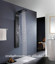 CRW YH6302BP Black Paint Shower Panel with Massage Jet