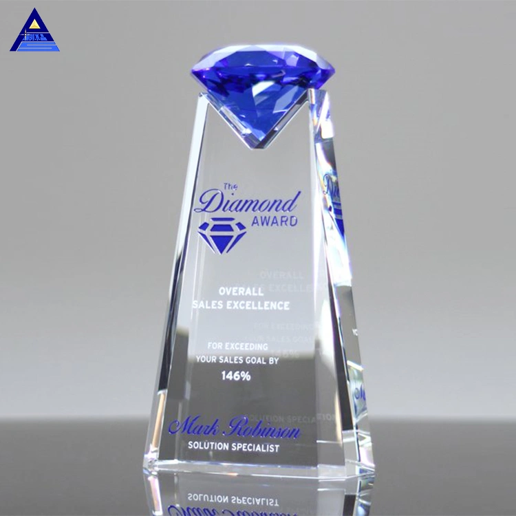 Block Trophy Black for Personalized Clear Crystal Crushed Plaques Awards Crystal Diamond