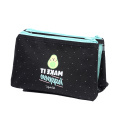 double zipper printed design large capacity portable pen case