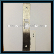 Satin flat strike plate for rebated doors