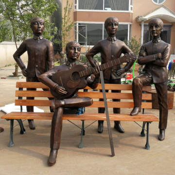 Bronze foundry metal craft customized bronze band music sculpture