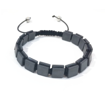 wholesale price fashion jewelry natural hematite square bead bracelet