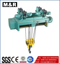 10 ton electric hoist of wire rope with single hook