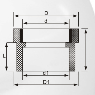 DIN PN10 Fonte de Água Upvc Feminino Adaptador Branco