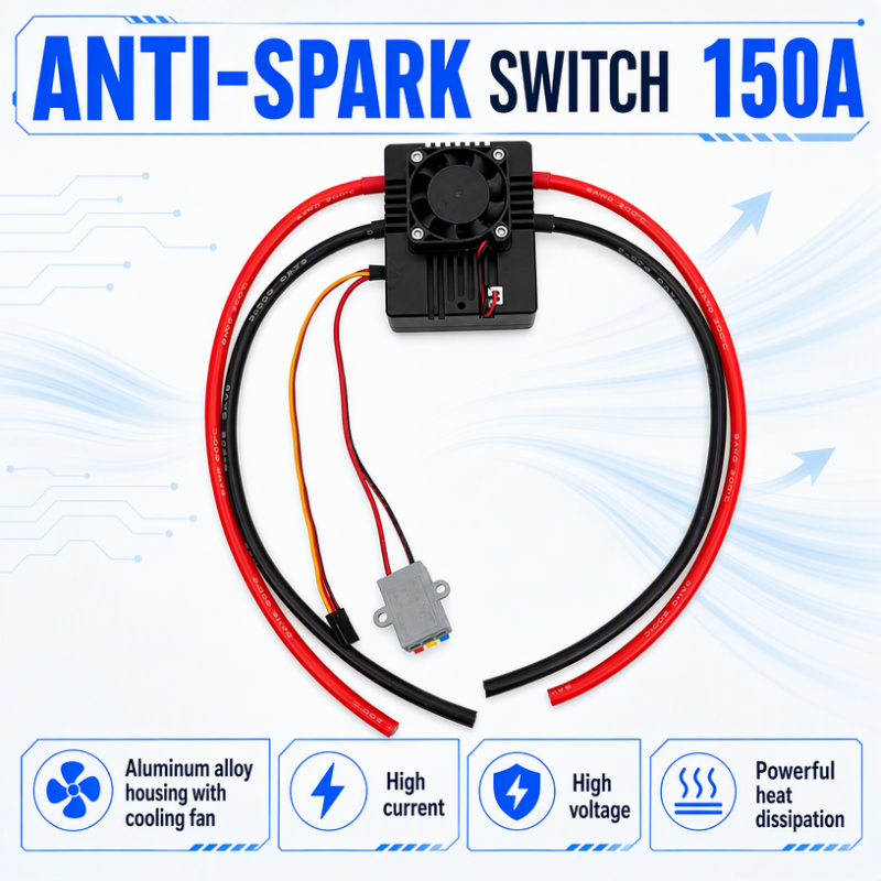 High Current Anti-spark Switch 150A for Electric Skateboard Electric Surfboard Electric Go-kart RC Cars Robot Max. 300A