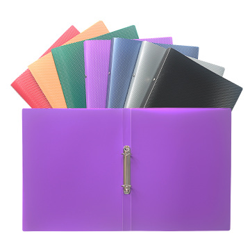 Durable Flexible Plastic 2 Ring Binders with 3D Lattice Cover