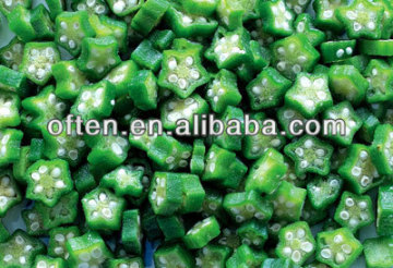 Wholesale price frozen vegetable frozen organic okra cut