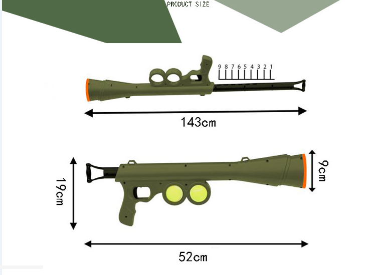 Gorąca sprzedaż Nowy projekt ABS zabawka szkoleniowa dla psów piłka tenisowa Launcher Gun