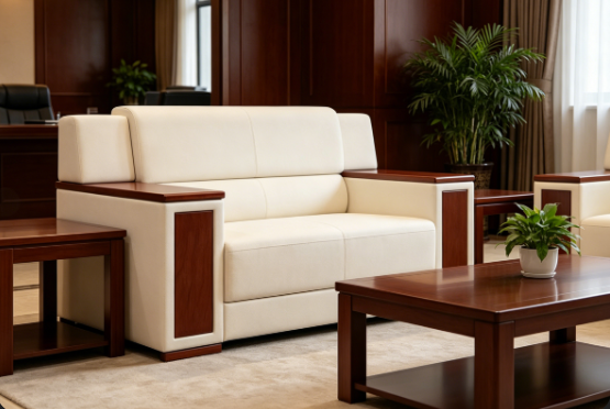 Sofá de recepção em couro PU2 PU leather reception sofa2