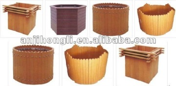 Bamboo and Wood Flower Pot