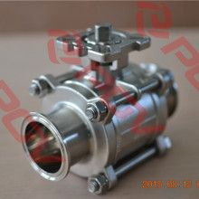 no retention 3 pc clamp fast installation ball valve dn100