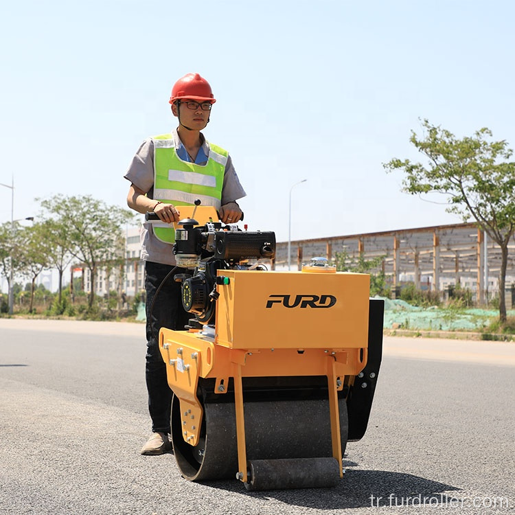 Küçük Yol Silindiri Vibratör Kompaktör El Itme Asfalt Silindiri FYL-600