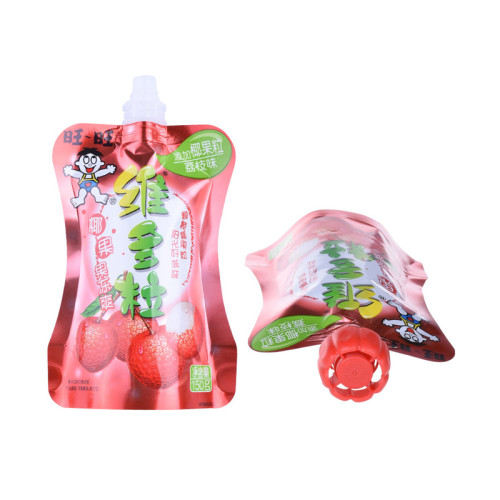 Offset Printing Plastic Zip Lock Spout Drink Pack