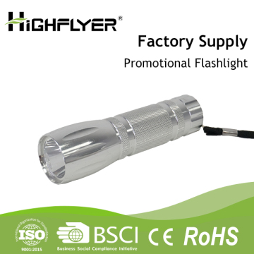Highflyer silvery compact aluminum alloy flashlight low price led torch
