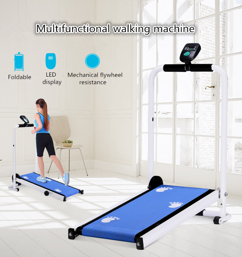 Silent folding home treadmill multi-functional fitness equipment electric walking machine